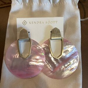 Kendra Scott Pink Mother of Pearl Diane Drop Earrings